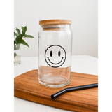 Glass Tumbler | Smile Face Set Of 2 | (West Malaysia Delivery)