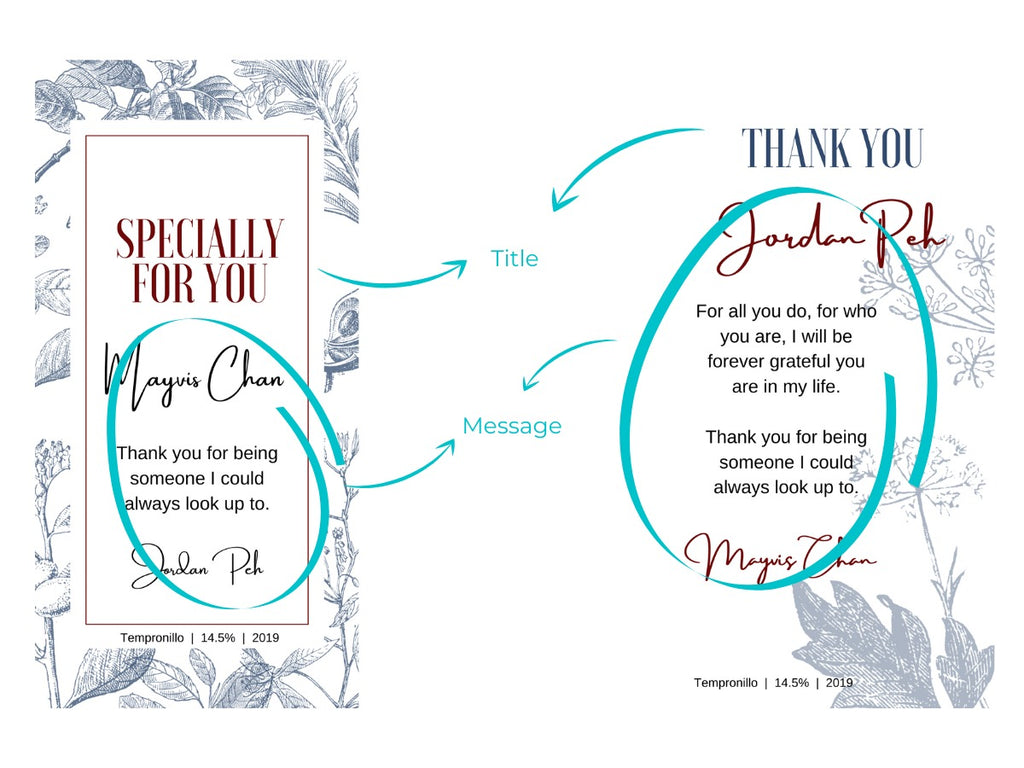 Personalized Rose Wine Gift Set 01 (Klang Valley Delivery Only) Giftr