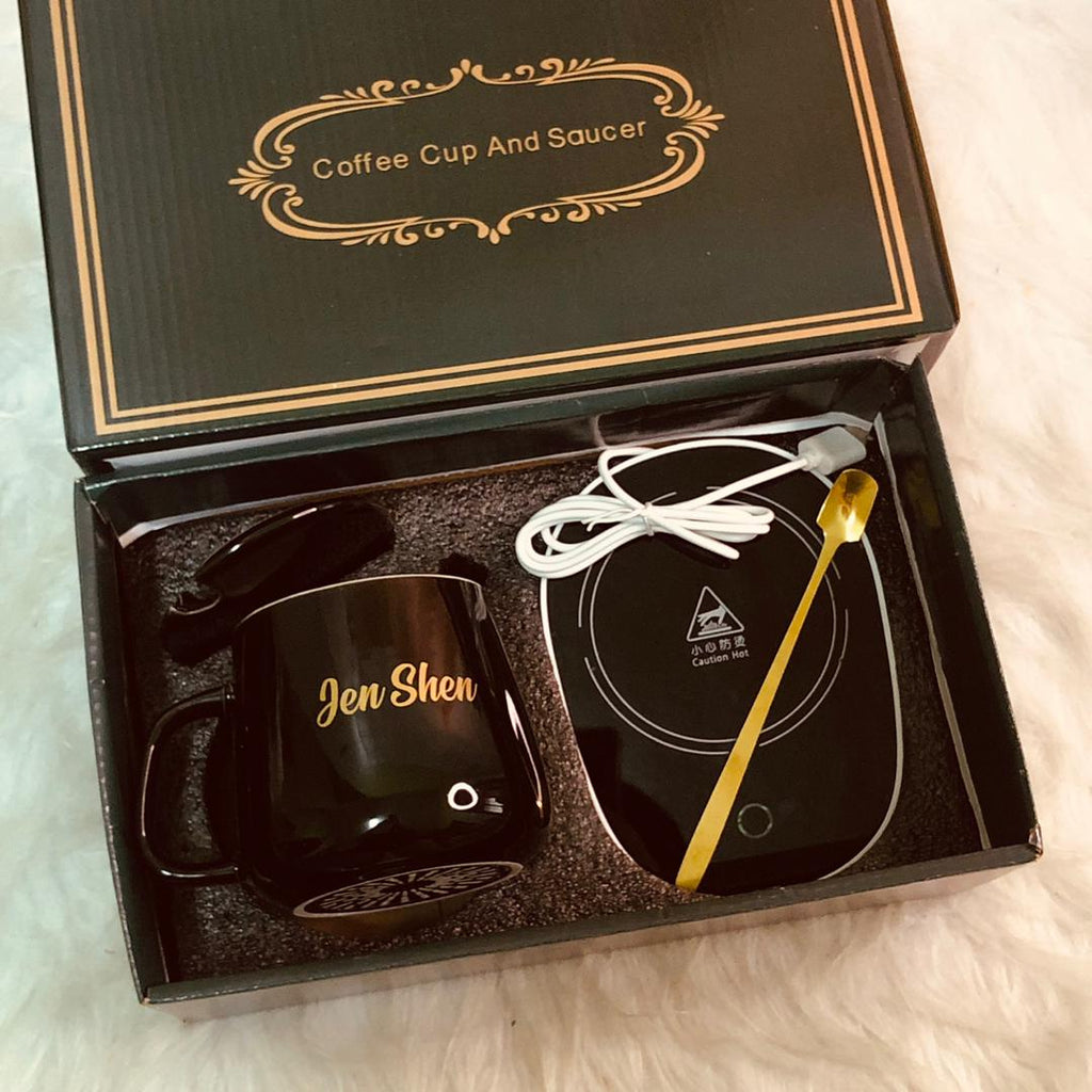 Ceramic Coffee Mug with Constant Cup Warmer Pad Gift Set (Klang Valley