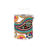 BDARI Tiffin Carrier - White Paisley (Nationwide Delivery)