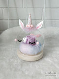 Scentales Bubu the Unicorn Preserved Flower Glass Globe | (Klang Valley Delivery)