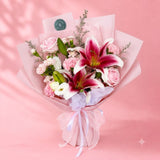 NEW PINK Rosaline Bouquet (Fresh Flower) (Klang Valley Delivery)