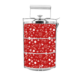BDARI Tiffin Carrier - Red Christmas (Nationwide Delivery)
