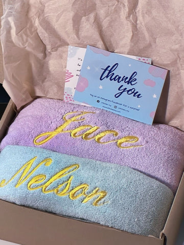 Personalised Bath Towels (Set of 2)