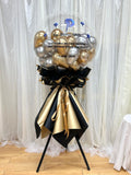 Jumbo Balloon Opening Stand | Gold Silver