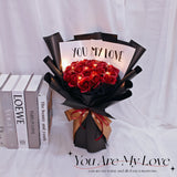 You Are My Love - 19 Stalks Soap Rose Flower Bouquet (Kuantan Delivery)