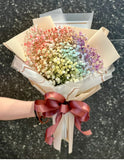 Supercalifragilistic Rainbow Baby’s Breath | Hand Bouquet (M) - Valentine's Day Flowers & Gifts 2026