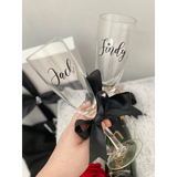 Celebration Moet Champagne With Personalised Couple Champagne Glass (Nationwide Delivery)