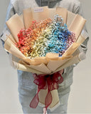 Supercalifragilistic Rainbow Baby’s Breath | Hand Bouquet (M) - Valentine's Day Flowers & Gifts 2026
