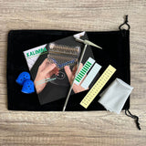 Personalised Kalimba 17 Keys Thumb Piano Set Solid Mahogany Wood Gear Design (Resonant Box) | Nationwide Delivery