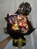 Roses Mixed Chocolates Bouquet with Foil Balloon (Klang Valley Delivery)