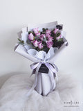 Minimalist Lilac Rose Flower Bouquet (M) (Johor Bahru Delivery Only)