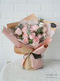 Scentales Minimalist Pink Rose Flower Bouquet (Large) | (Klang Valley Delivery)