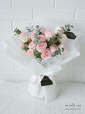 Minimalist Pink Rose Flower Bouquet (Large) (Johor Bahru Delivery Only)