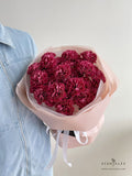 Scentales Soap Carnation Flower Bouquet (Brick Red) (Klang Valley Delivery)