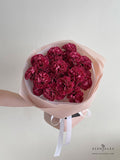 Scentales Soap Carnation Flower Bouquet (Brick Red) (Klang Valley Delivery)