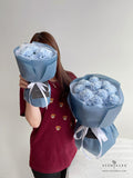 Scentales Soap Carnation Flower Bouquet (Ice Blue) (Klang Valley Delivery)