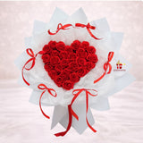 33 Red Soap Flower Valentine Bouquet