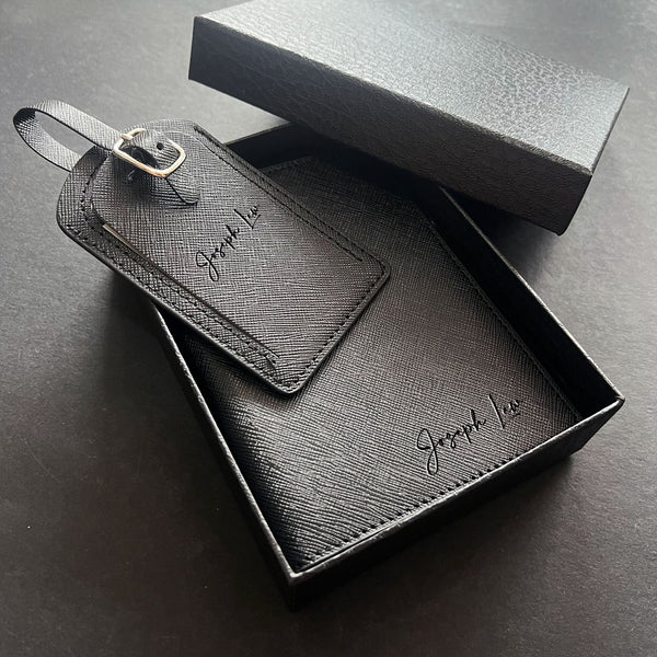 gift passport luggage Personalised PU Saffiano Travel Set Passport Holder Luggage Tag Giftr  Malaysia's Leading Online Gift Shop