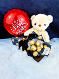 Ferrero Rocher Bouquet With Teddy Bear 25cm (Klang Valley Delivery)