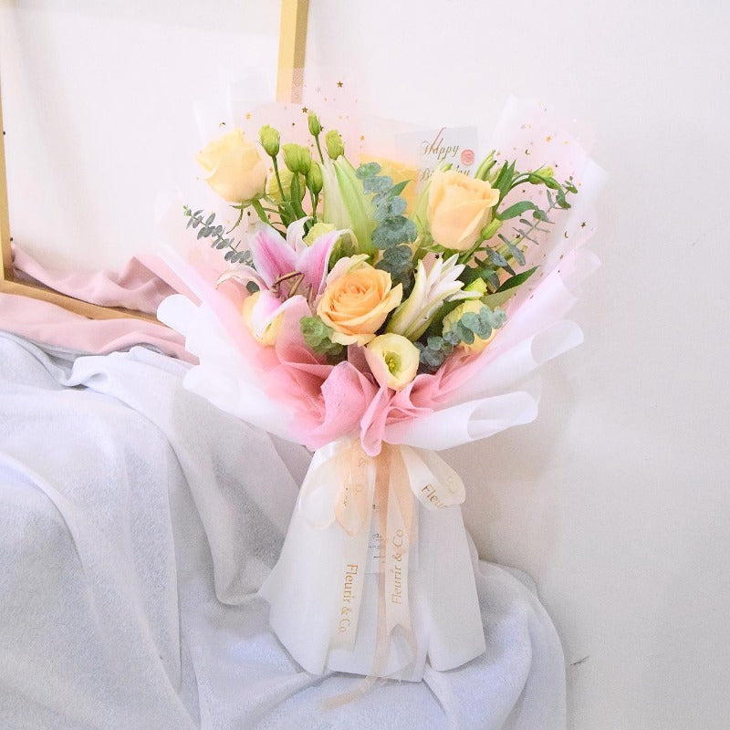 Lilies and Roses Flower Bouquet (Kuching Delivery Only)