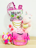 Set D Baby Girl Diaper Cake (West Malaysia Delivery Only)
