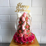 Heart Shaped Birthday Croquembouche Tower (Pink)