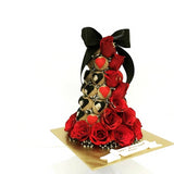 Heart Shaped Croquembouche Tower (Black & Red)