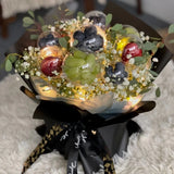 Black Crystal Ball Fruits Bouquet for Him (Klang Valley Delivery)