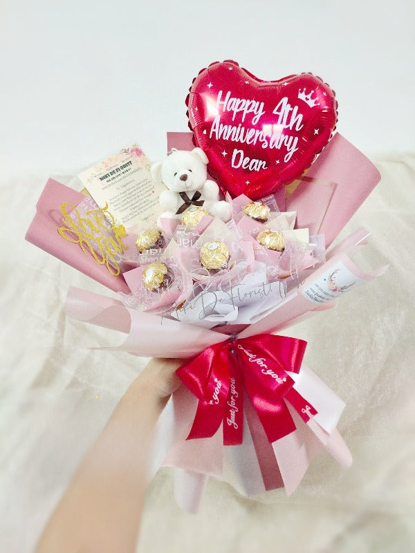 Ferrero Rocher With Premium Bear Bouquet (Ipoh Delivery Only) | Giftr ...