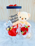 Mini Soap Rose Teddy Bear With Love Chocolate