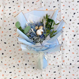 Valentine's Special Blue Color Baby Breath & Ferrero (Melaka Delivery Only)