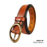 Women's Casual Leather Belt With Oval Shape Solid Buckle (Nationwide Delivery)
