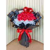 Soap Rose Bouquet With Mini Foil Balloon (Artificial Flower) | (Klang Valley Delivery Only)