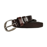 Women's Skinny Casual Belt With Solid Dotted Oval Shape Buckle (Nationwide Delivery)