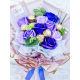 Purple Soap Roses Ferrero Rocher Bouquets (Klang Valley Delivery Only)