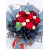 Red Soap Roses Ferrero Rocher Bouquets (Klang Valley Delivery Only)