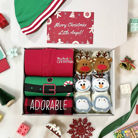 Baby Christmas Gift Box | 100 Days/Full Moon/Newborn Baby Gift Set (Nationwide Delivery)  - Christmas 2025