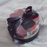 Minimalist Red Rose Black Acrylic Box (Johor Bahru Delivery Only)