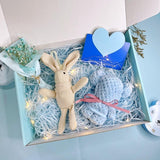 Blue Giftbox With Preserved Flower (Nationwide Delivery)