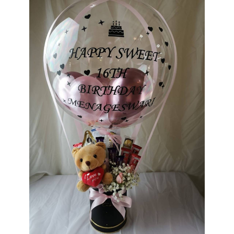 Hot Air Balloon Chocolate with Bear Box 13