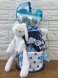 Baby Boy 2 Tier Diaper Cake Set B (Penang Delivery Only)