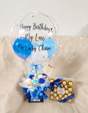 Bubble Air Balloon With Soap Roses & Ferrero Rocher Box (Ipoh Delivery Only)