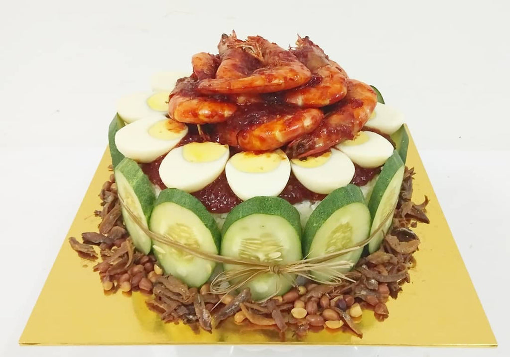 Nasi Lemak Cake with Prawns | Giftr - Malaysia's Leading Online Gift Shop