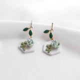 Succulent Handmade Polymer Clay Earring #7