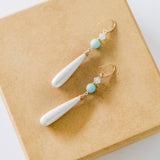 [Pure Gold Plated Series] Classy Minty Pearl Earring