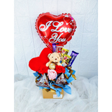 Love Teddy Bear Soap Roses With Chocolates (Klang Valley Delivery Only)