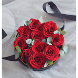 Minimalist Red Rose Black Acrylic Box (Johor Bahru Delivery Only)