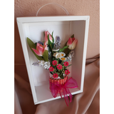 Artificial Tulips and Lavender with Cash Flower Box (Klang Valley Delivery)