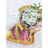 Fruits & Fresh Flowers Basket  (Klang Valley Delivery)